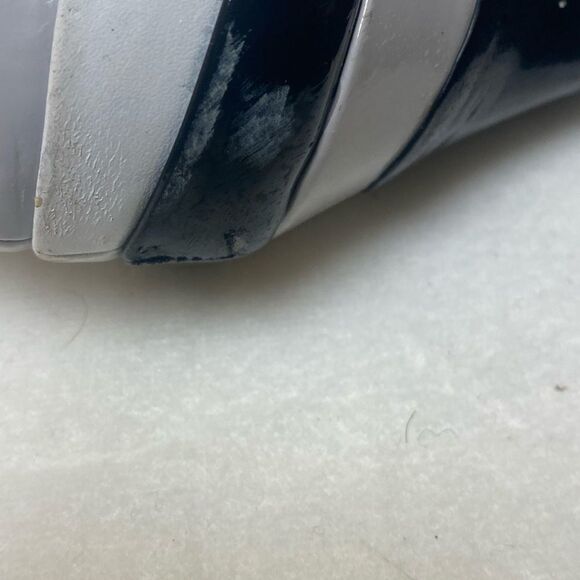 Velvet Black & White Platform Heels - Picture 7 of 8